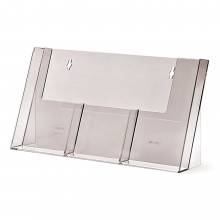 Stojak na ulotki i katalogi 3 x 1/3 A4 z plexi