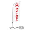 Beach Flag Alu Wind Kompletny Zestaw "Pierwsza pomoc", holenderski Cross-Base - 2