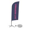 Beach Flag Alu Wind Kompletny Zestaw "Otwarty 24/7", angielski - 2