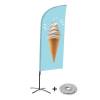 Beach Flag Alu Wind Kompletny Zestaw "Lody" Cross-Base - 1