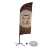 Beach Flag Alu Wind Set 310 With Water Tank Design Coffee - 3