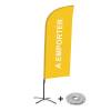 Beach Flag Alu Wind Kompletny Zestaw "Na wynos", fioletowy Cross-Base - 1