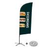 Beach Flag Alu Wind Kompletny Zestaw "Kanapki", angielski Cross-Base - 1