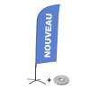 Beach Flag Alu Wind Komplet "Nowy", niebieski, niemiecki ECO - 1