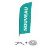 Beach Flag Alu Wind Komplet "Nowy", turkusowy, holenderski - 2