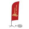 Beach Flag Alu Wind Kompletny Zestaw "Sajgonki", francuski Cross-Base - 1