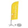 Beach Flag Alu Wind Kompletny Zestaw "Świeży Sok", holenderski ECO - 3