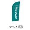 Beach Flag Alu Wind Kompletny Zestaw "Otwarty", niebieski, angielski ECO - 7