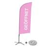 Beach Flag Alu Wind Kompletny Zestaw "Otwarty", niebieski, angielski ECO - 9