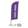 Beach Flag Alu Wind Kompletny Zestaw "Na wynos", fioletowy Cross-Base - 6