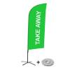 Beach Flag Alu Wind Kompletny Zestaw "Na wynos", zielony Cross-Base - 8