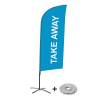 Beach Flag Alu Wind Kompletny Zestaw "Na wynos", niebieski ECO - 9