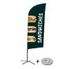 Beach Flag Alu Wind Kompletny Zestaw "Kanapki", angielski Cross-Base - 2