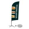 Beach Flag Alu Wind Kompletny Zestaw "Kanapki", holenderski ECO - 3