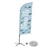 Beach Flag Alu Wind Set 310 With Water Tank Design Fresh Fish - 0