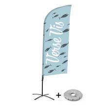 Flaga plażowa Alu Wind - motyw Świeże ryby