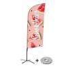 Beach Flag Alu Wind Kompletny Zestaw "Smoothies Cytrynowy" Cross-Base - 1