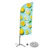 Beach Flag Alu Wind Kompletny Zestaw "Smoothies Arbuz" Cross-Base - 0