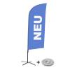 Beach Flag Alu Wind Komplet "Nowy", niebieski, niemiecki ECO - 8