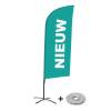 Beach Flag Alu Wind Komplet "Nowy", niebieski, niemiecki ECO - 12