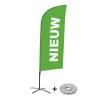 Beach Flag Alu Wind Komplet "Nowy", zielony, angielski ECO - 15