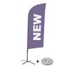 Beach Flag Alu Wind Komplet "Nowy", fioletowy, francuski - 16