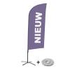 Beach Flag Alu Wind Komplet "Nowy", czerwony, francuski - 18