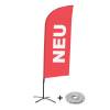 Beach Flag Alu Wind Komplet "Nowy", fioletowy, angielski ECO - 20