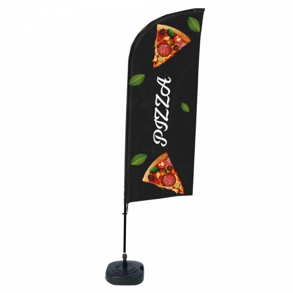 Beach Flag Alu Wind Kompletny Zestaw "Pizza"