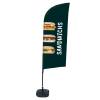 Beach Flag Alu Wind Kompletny Zestaw "Kanapki", holenderski Cross-Base - 0