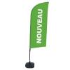 Beach Flag Alu Wind Komplet "Nowy", zielony, angielski ECO - 27