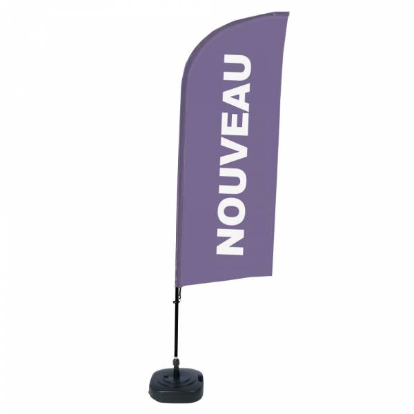 Beach Flag Alu Wind Komplet "Nowy", fioletowy, francuski