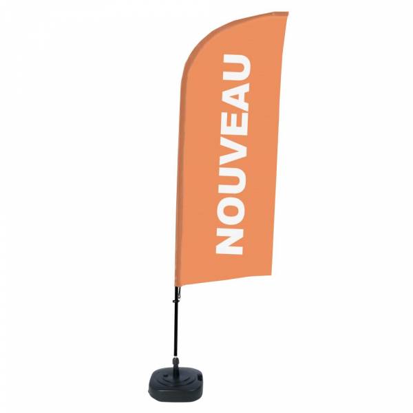 Beach Flag Alu Wind Komplet "Nowy", pomarańczowy, francuski