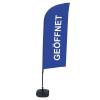 Beach Flag Alu Wind Kompletny Zestaw "Otwarty", niebieski, niemiecki Cross-Base - 0