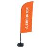 Beach Flag Alu Wind Kompletny Zestaw "Na wynos", fioletowy Cross-Base - 0