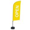Beach Flag Alu Wind Kompletny Zestaw "Otwarty", żółty, angielski - 21