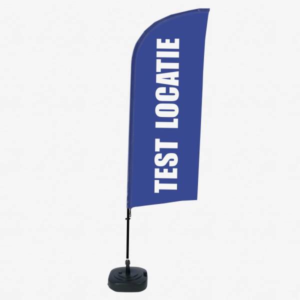 Zestaw Flaga Alu Wind z motywem lokalizacja testowa niebieski holenderski