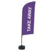 Beach Flag Alu Wind Kompletny Zestaw "Na wynos", fioletowy Cross-Base - 16