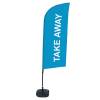 Beach Flag Alu Wind Kompletny Zestaw "Na wynos", niebieski ECO - 21