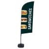 Beach Flag Alu Wind Kompletny Zestaw "Kanapki", holenderski Cross-Base - 4