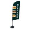 Beach Flag Alu Wind Kompletny Zestaw "Kanapki", holenderski Cross-Base - 6