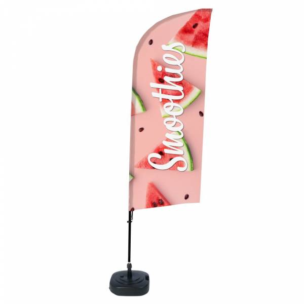 Beach Flag Alu Wind Kompletny Zestaw "Smoothies Arbuz" ECO