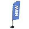 Beach Flag Alu Wind Komplet "Nowy", niebieski, niemiecki ECO - 7
