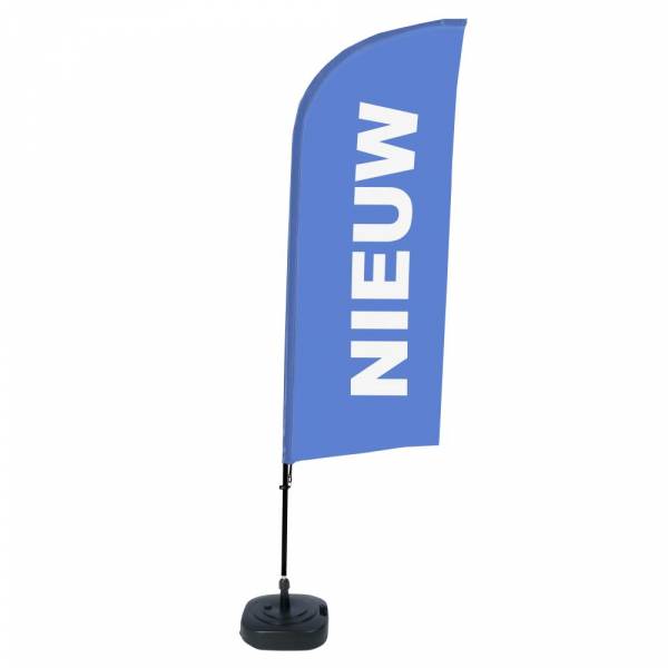 Beach Flag Alu Wind Komplet "Nowy", niebieski, holenderski ECO