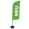 Beach Flag Alu Wind Komplet "Nowy", zielony, holenderski ECO - 21