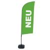 Beach Flag Alu Wind Komplet "Nowy", zielony, angielski ECO - 45