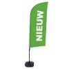 Beach Flag Alu Wind Komplet "Nowy", zielony, angielski ECO - 0