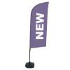 Beach Flag Alu Wind Komplet "Nowy", fioletowy, angielski ECO - 48