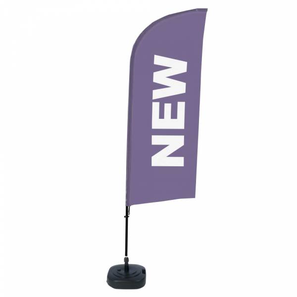 Beach Flag Alu Wind Komplet "Nowy", fioletowy, angielski ECO