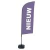 Beach Flag Alu Wind Komplet "Nowy", niebieski, niemiecki ECO - 52